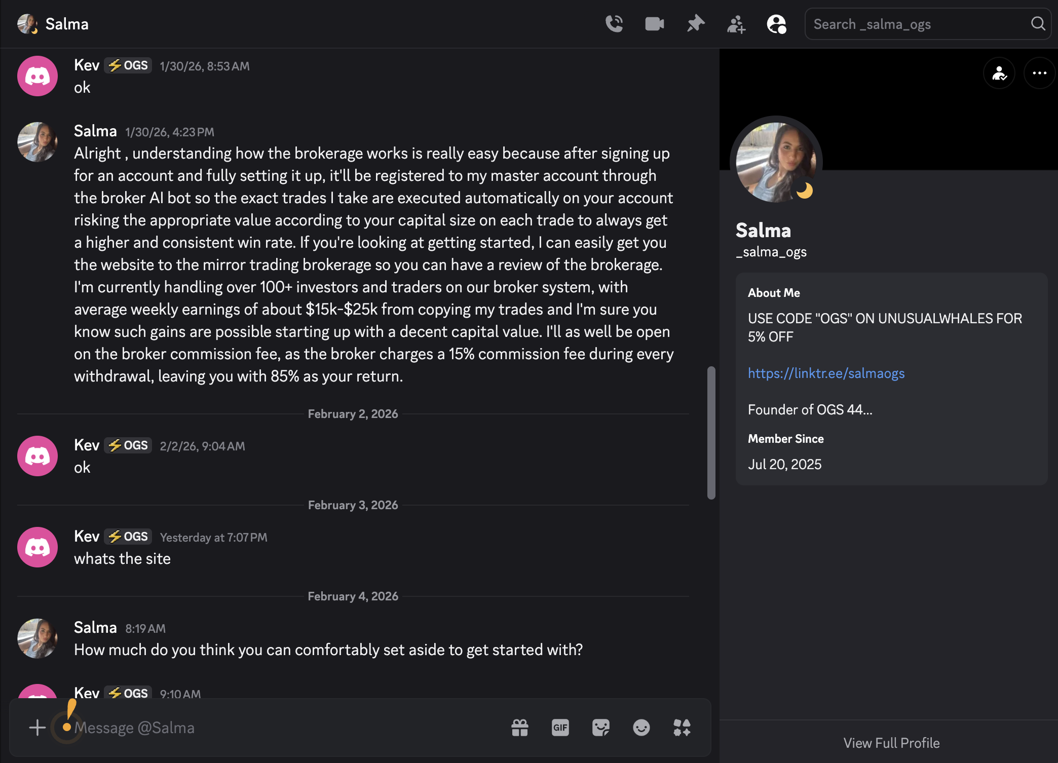 TruCopy scammer Discord conversation 3